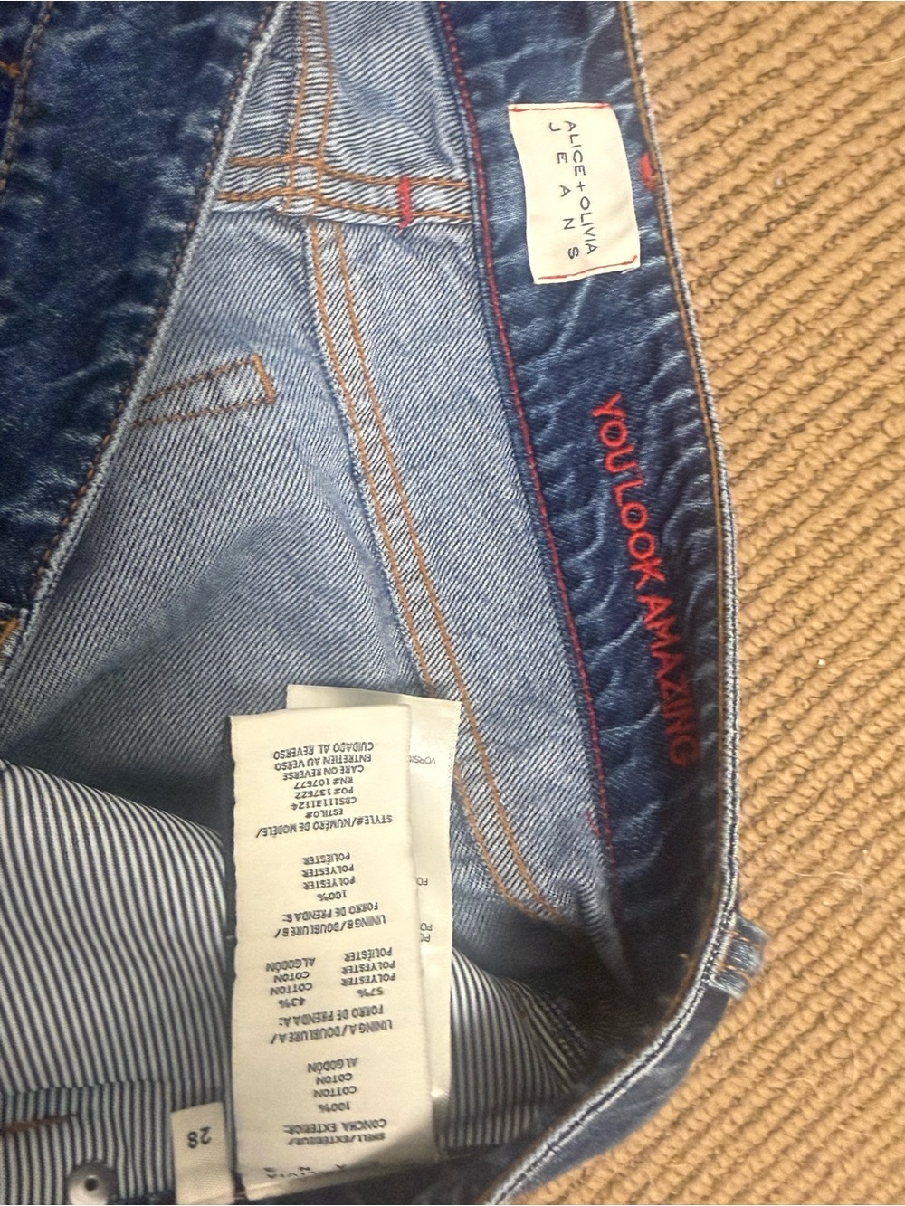 Alice + Olivia AMAZING EMBELLISHED JEAN - Picture 5 of 5